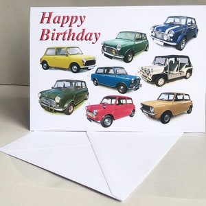 Mini Oldtimer - 13 x 18 cm Geburtstagskarte mit Umschlag