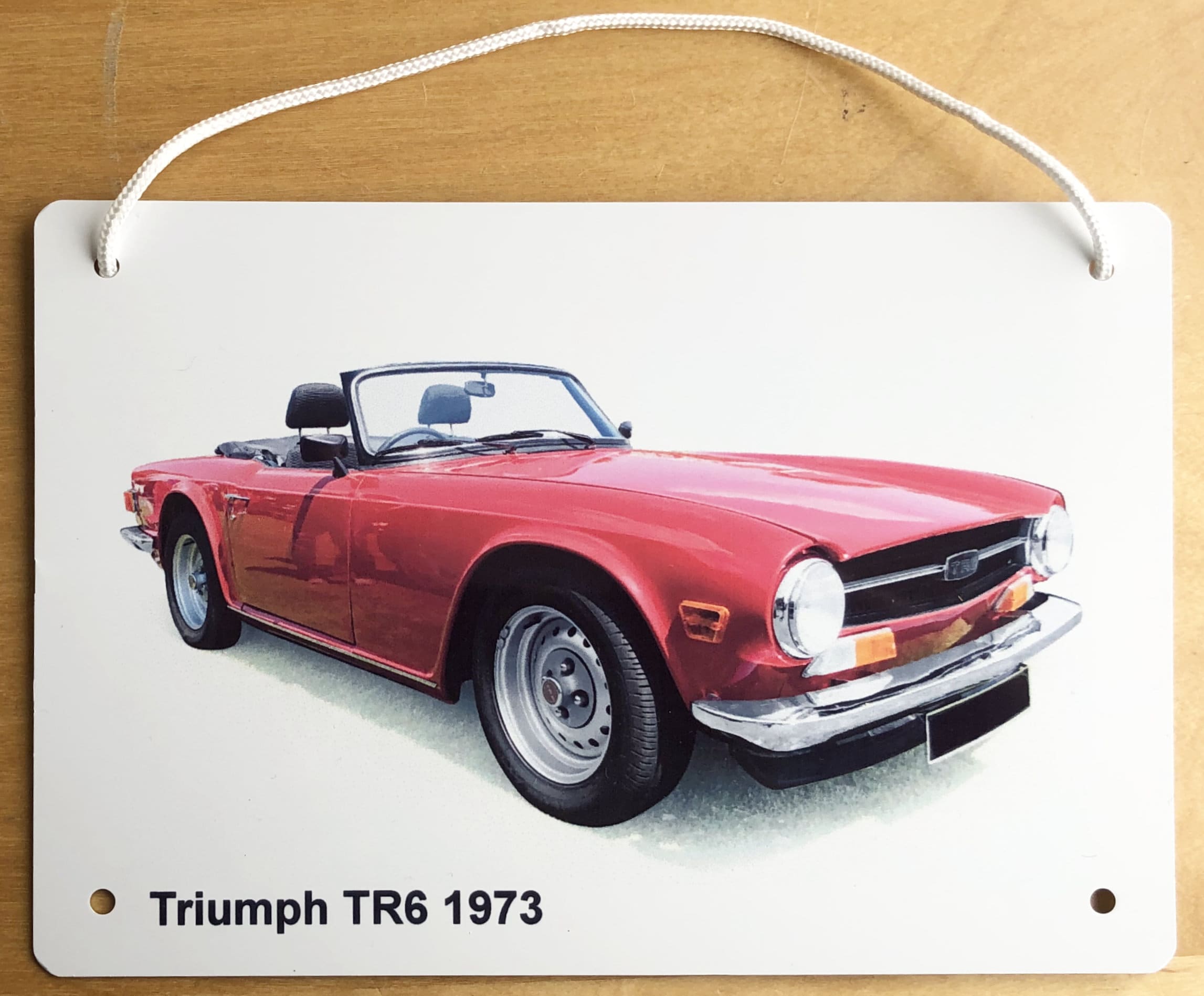 Plaque métal déco Triumph TR6 british roadster déco garage vintage, voiture  de sport Anglaise, cabriolet de collection. -  France