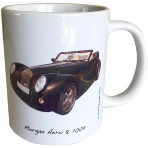 Morgan Aero 8 2009 - 11oz Ceramic Mug - Single, Pair or Set of Four - Ideal Gift for the British Sports Car Enthusiast
