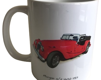 Morgan 4/4 1600 1983 - 11oz Ceramic Mug - Single or Set of Four (4) - Ideal Gift for the British Sports Car Enthusiast
