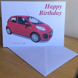 Citroën C1 2013 - Anniversaire, retraite ou carte de voeux simple avec enveloppe