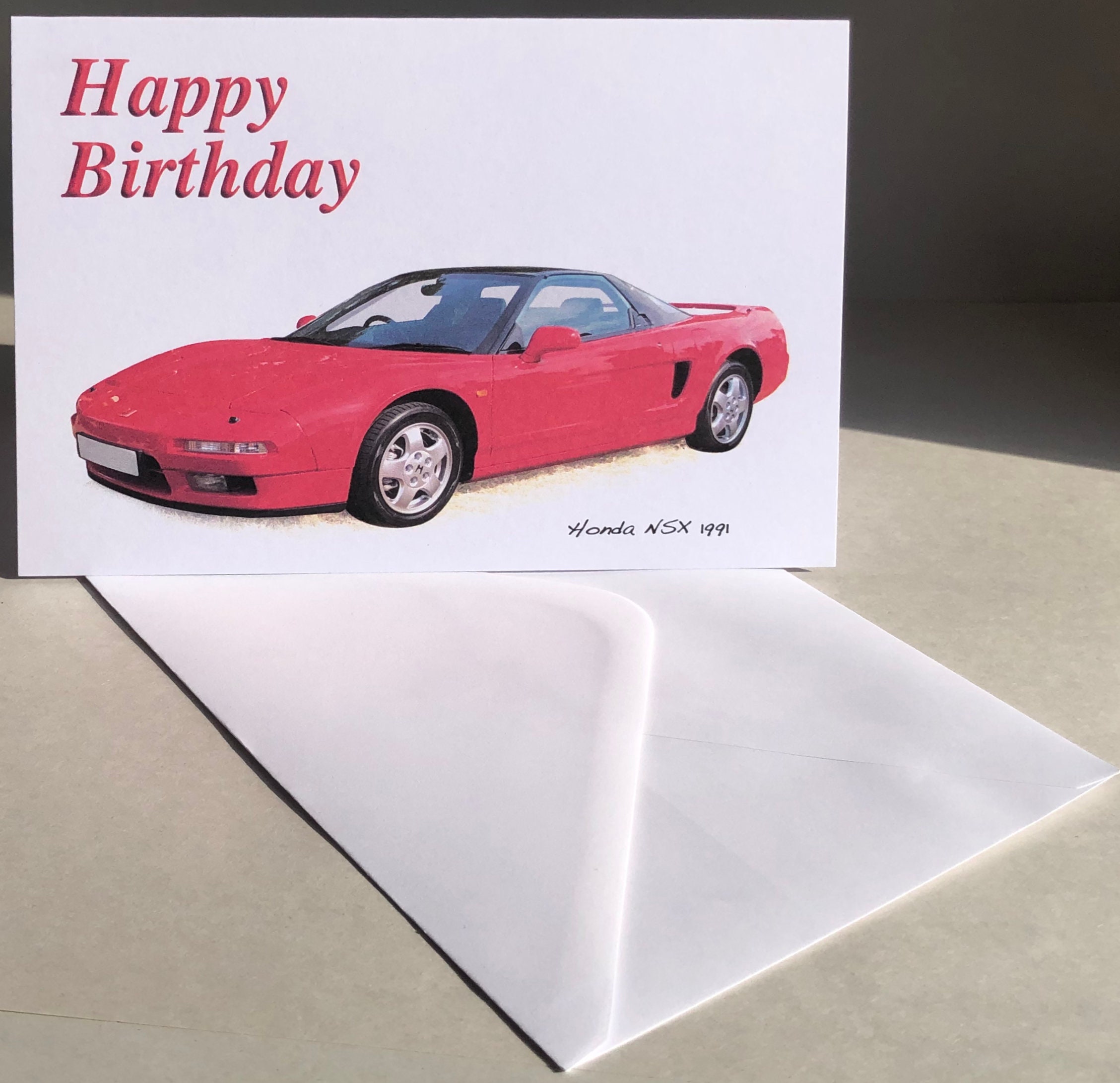 Honda NSX 1991 - 5x7in Greeting Cards With Envelope - Happy