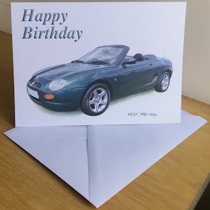 MGF Mk1 1996 - 13 x 18 cm Grußkarte mit Umschlag