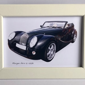 Morgan Aero 8 2008 - Photograph (4 x 6in) in either a Black or White coloured frame - British Sportscar