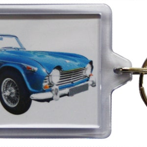Triumph TR4A 1967 - Portachiavi con inserto 50 x 35 mm - Regalo originale per gli appassionati di TR