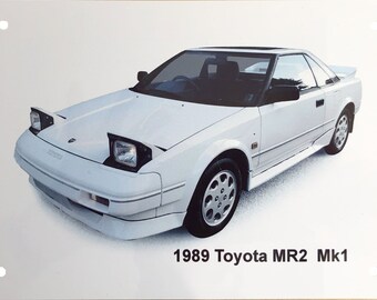 Toyota MR2 Mk1 1989 Aluminum Plaque – Japanese Sports Car Gift - Etsy