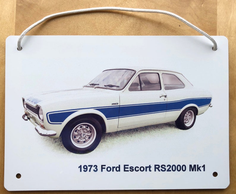 Ford Escort RS2000 Mk1 1973 Aluminium Plaque Two sizes A5 or 203 x 304mm Ideal Present for the Ford Enthusiast image 1