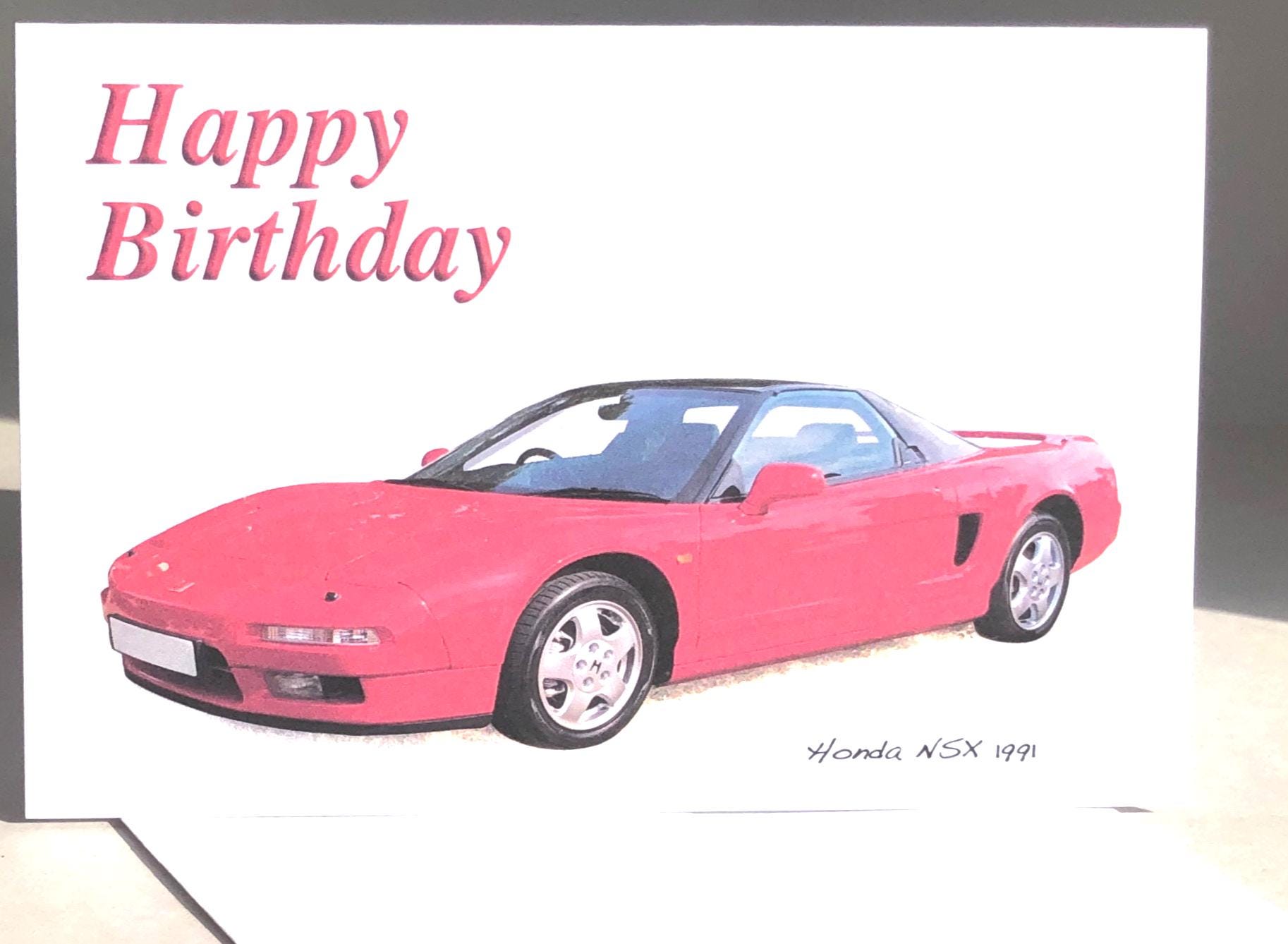 Honda NSX 1991 - 5x7in Greeting Cards With Envelope - Happy 