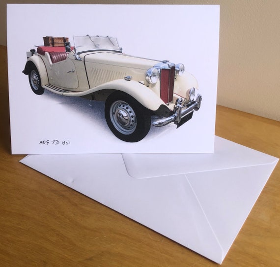 MG TD 1951 - 5x7in Greeting Card With Envelope - Happy Birthday
