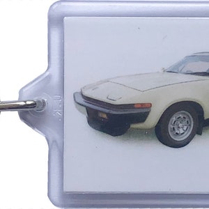Triumph TR7 1981 - Keyring with 50 x 35mm Insert - Novelty Gift for the Car Enthusiast - Free Delivery UK Mainland