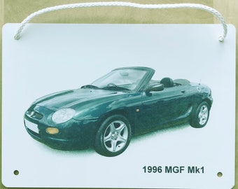 MGF Mk1 1996 - Aluminium Plaque - Two sizes A5 or 203 x 304mm - Gift for the Classic Sports Car Fan