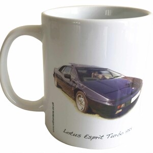 Lotus Esprit Turbo 1988 - 11oz Ceramic Mug - Single, Pair or Set of Four -  Ideal Gift for the Lotus Car Enthusiast