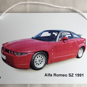 Alfa Romeo SZ 1991 - Aluminium Plaque (Two sizes A5, 203 x 304mm) - Ideal Gift for Italian Sports Car Enthusiast