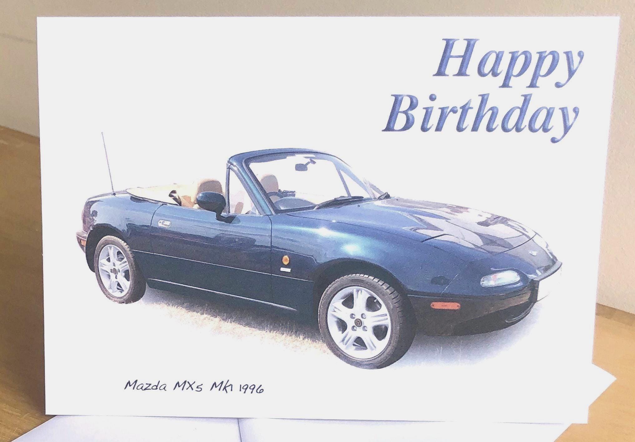 2000年 ミレニアムマッチ記念カード Mazda MX-5 Mk1 1996 - 5x7in Greeting Card With Envelope - Happy