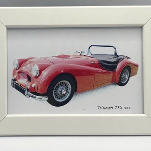 Triumph TR2 1955 - Photograph (4 x 6in) in either a Black or White coloured frame