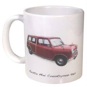 Mini Austin Countryman 1963 Mug: Classic Car Gift for Enthusiasts