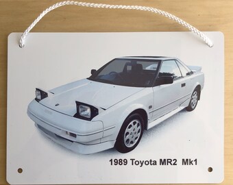 Toyota MR2 Mk1 1989 - Aluminum Plaque – Two Sizes A5(148x210mm) or