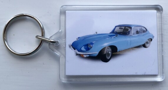 Jaguar E type Mk2 Coupe 1970 Keyring With 50 X 35mm Insert Novelty