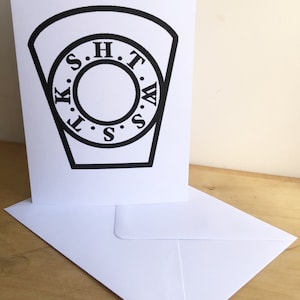 The Keystone - Masonic Greeting Cards 5 x 7&quot; with Envelopes - Single or Pack of Six - Ideal Lodge Raffle Prize or Gift