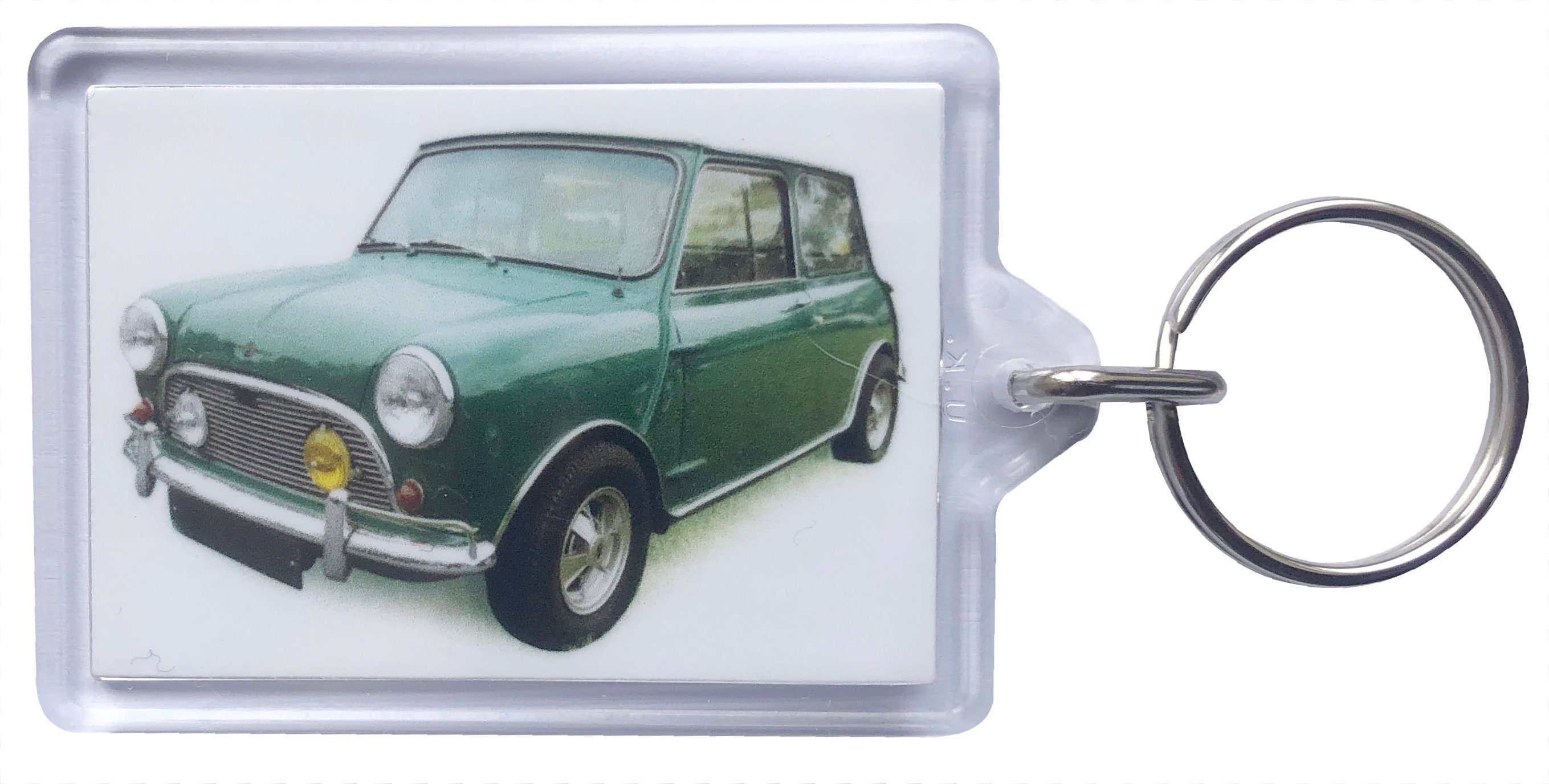 Mini Cooper S 1071cc 1964 Keyring with 50 x 35mm Insert Novelty Gift for the Car Enthusiast UK Mainland