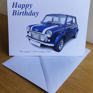 1000große Mini 'John Cooper' Ausgabe 1985 - 13 x 18 cm Grußkarte mit Umschlag