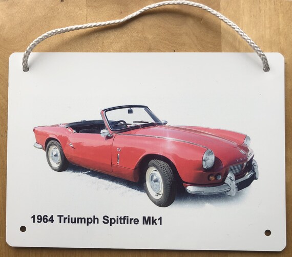 Triumph Spitfire Mk1 1964 - Aluminium Plaque - Two Sizes A5 or 203