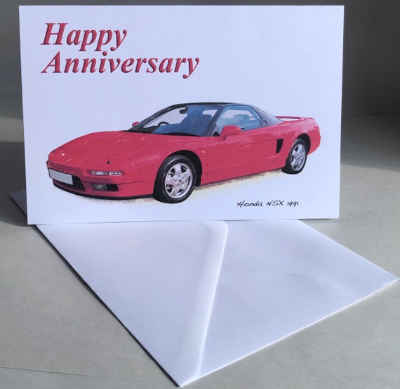 Honda NSX 1991 - 5x7in Greeting Cards With Envelope - Happy