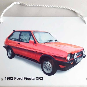 Ford Fiesta XR2 1982 - Aluminium Plaque - Two sizes A5 or 203 x 304mm - Ideal Present for the Ford Enthusiast