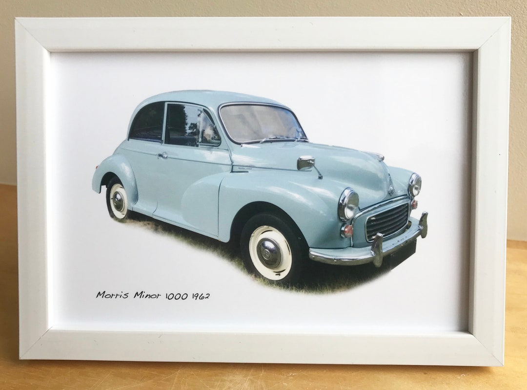 Morris Minor 1000 1962 (pale Blue) - Photograph (4 X 6in) in