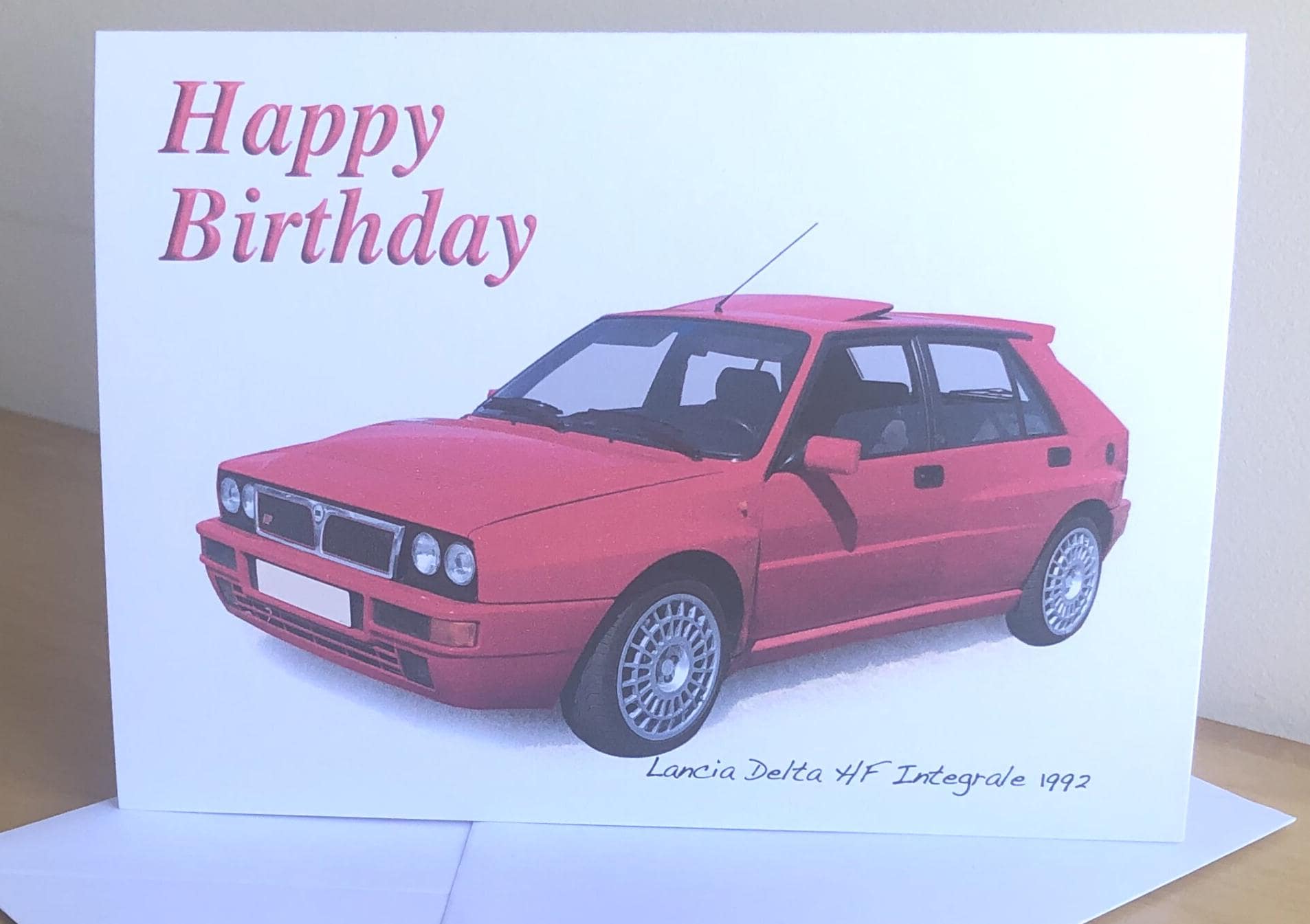 Lancia Delta HF Integrale 1992 - 5x7in Greeting Card With Envelope