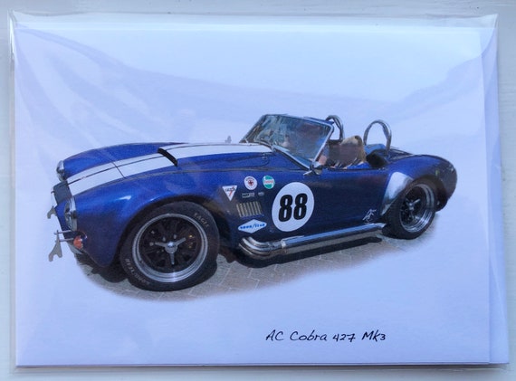 AC Cobra 427 Mk3 - 5 X 7in Happy Birthday, Anniversary, Retirement