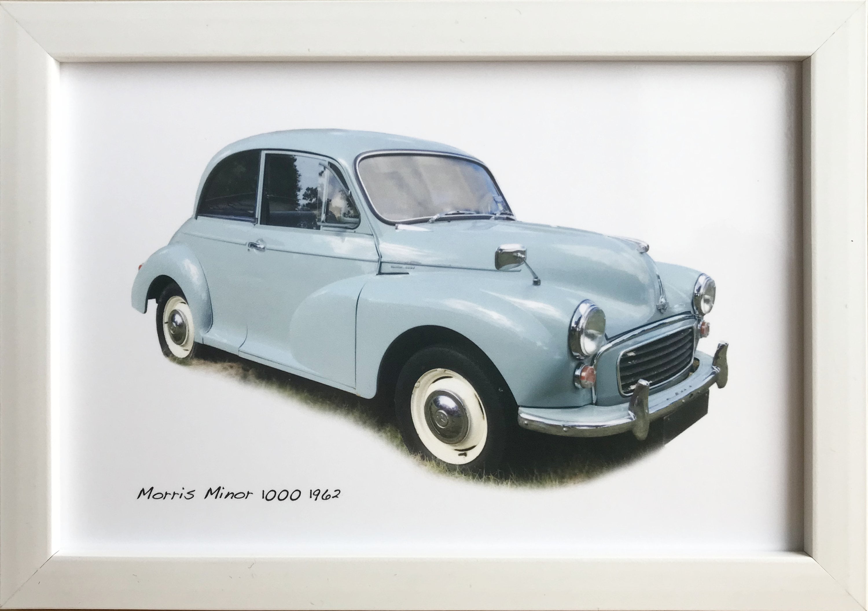 Morris Minor 1000 1962 (pale Blue) - Photograph (4 X 6in) in