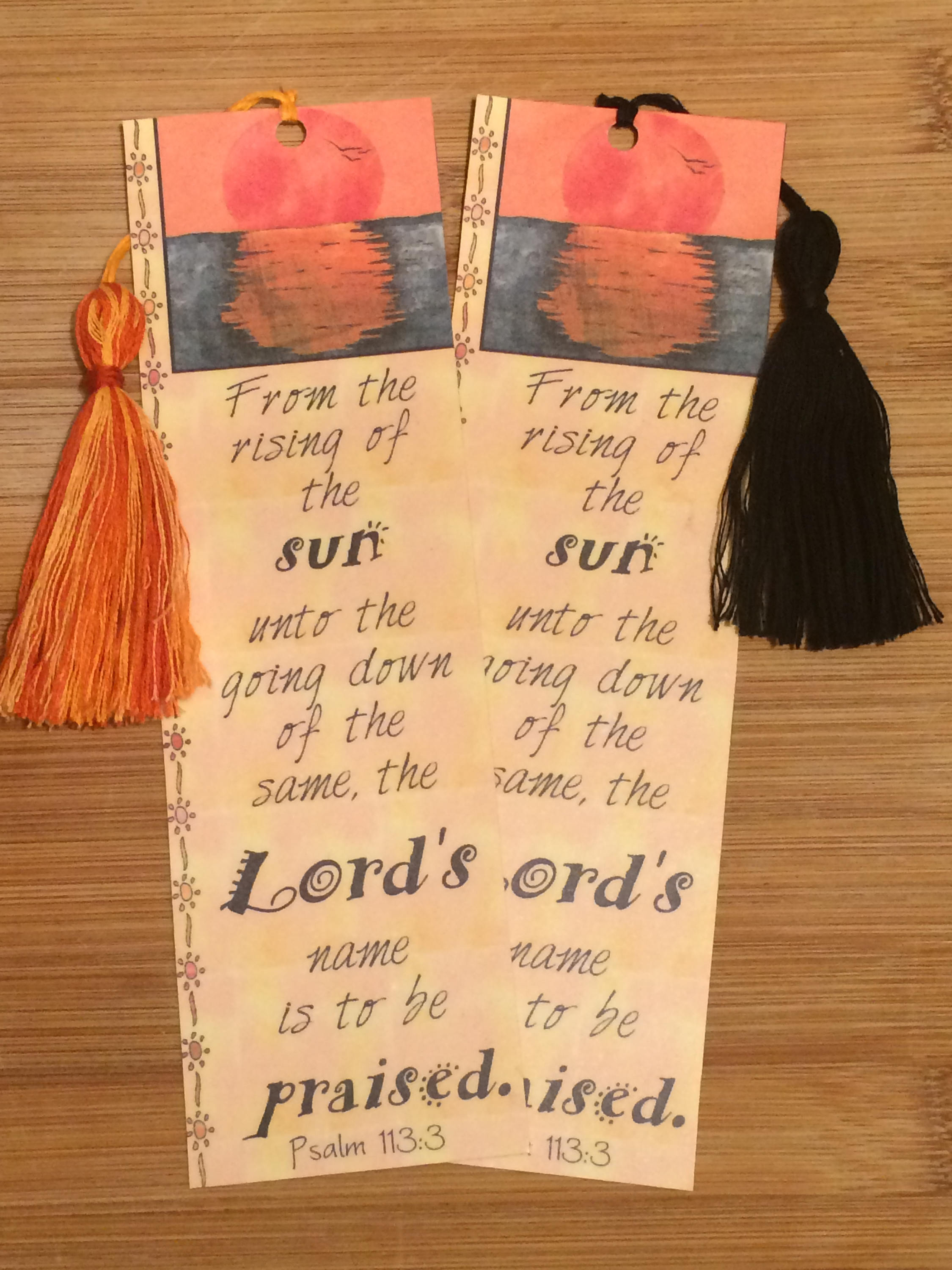 Bible Verse Bookmark Psalm 1133 handmade WITH tassel Etsy