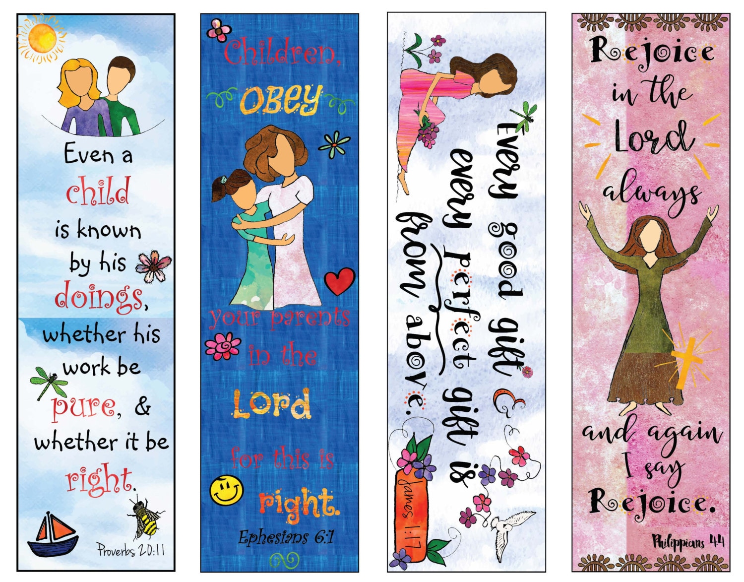 Back to School Encouragement Bible Verse Bookmarks - Twinkl