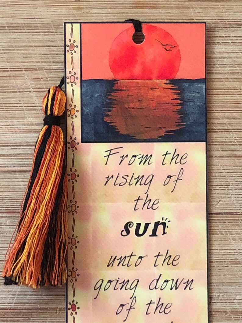 Bible Verse Bookmark Psalm 1133 handmade WITH tassel Etsy