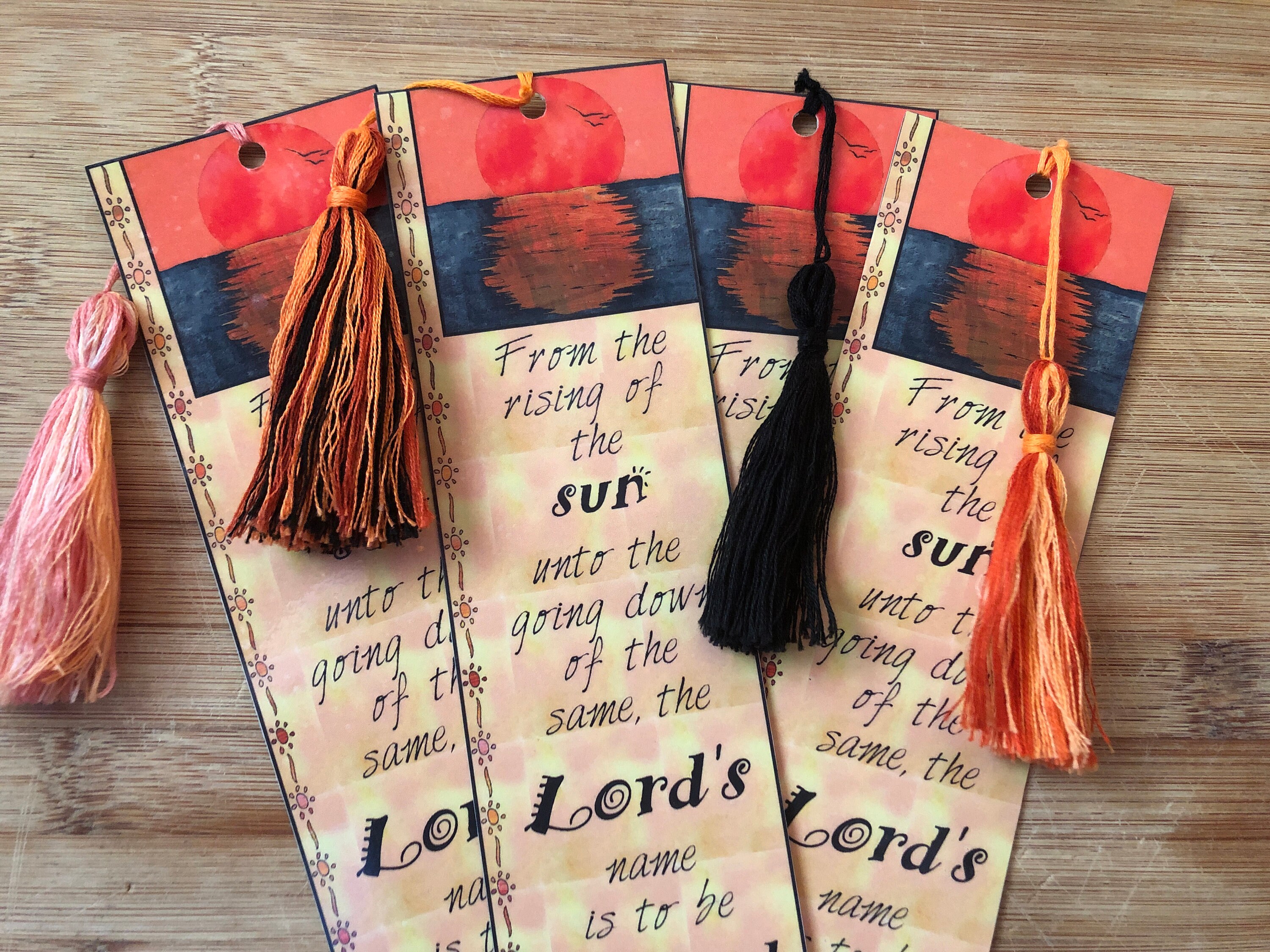 Bible Verse Bookmark Psalm 1133 handmade WITH tassel Etsy