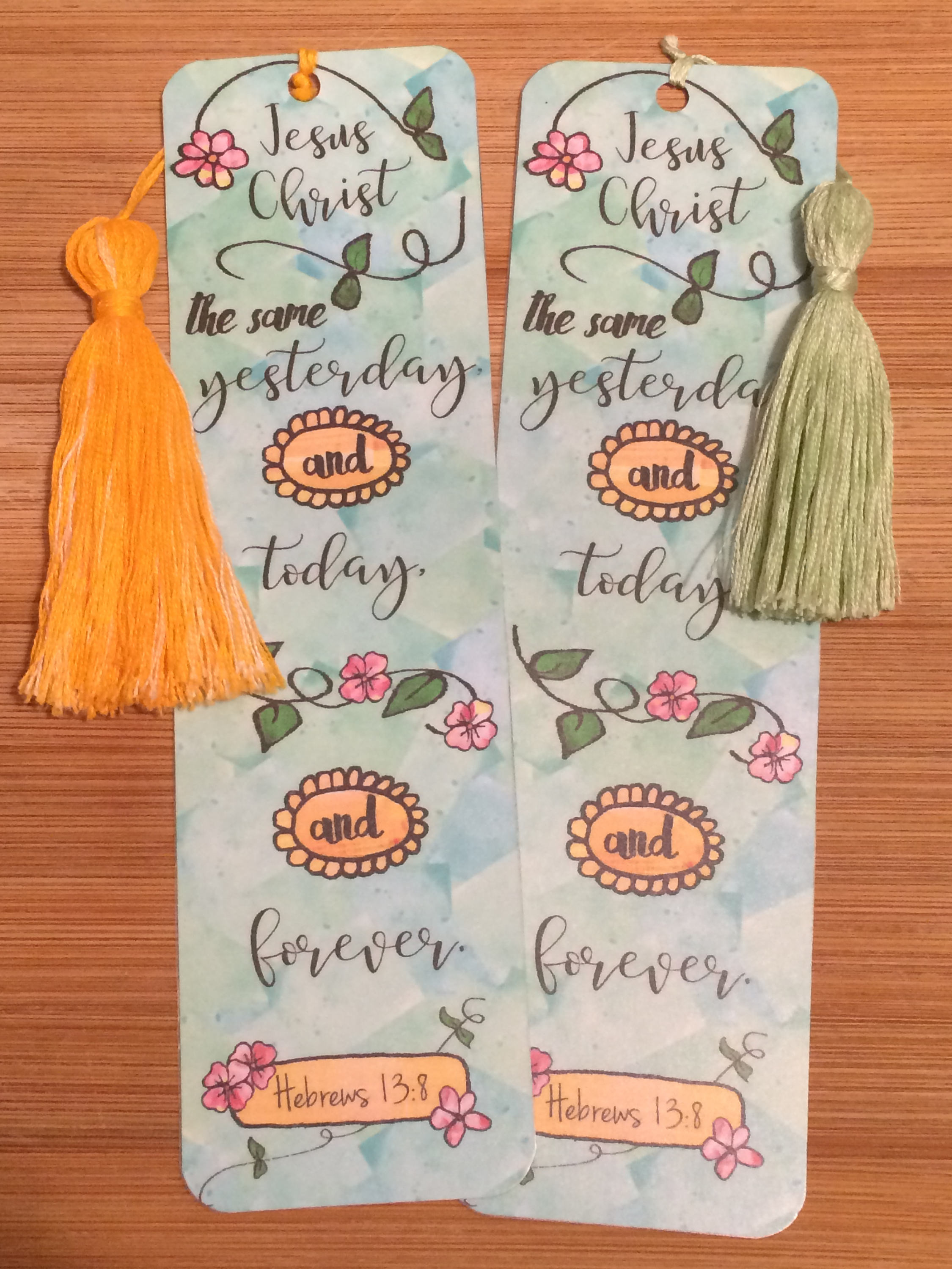 Bible Verse Bookmark Hebrews 138 handmade WITH tassel Etsy