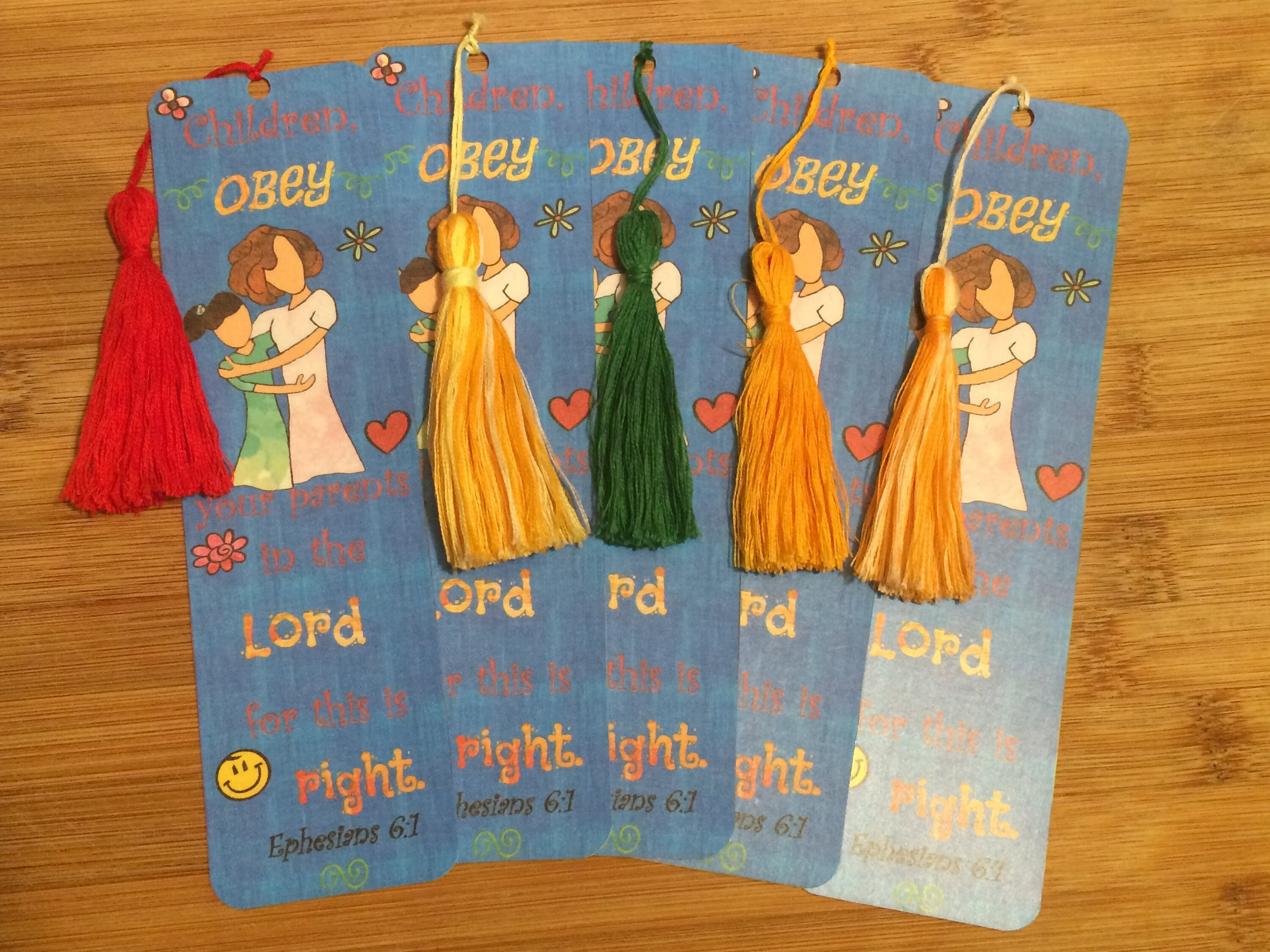 Bible Verse Bookmark Ephesians 61 handmade WITH tassel Etsy