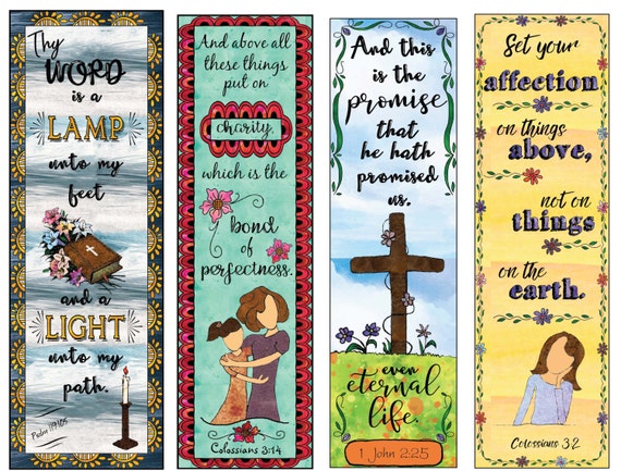 bible verse bookmarks diy full color print and cut etsy