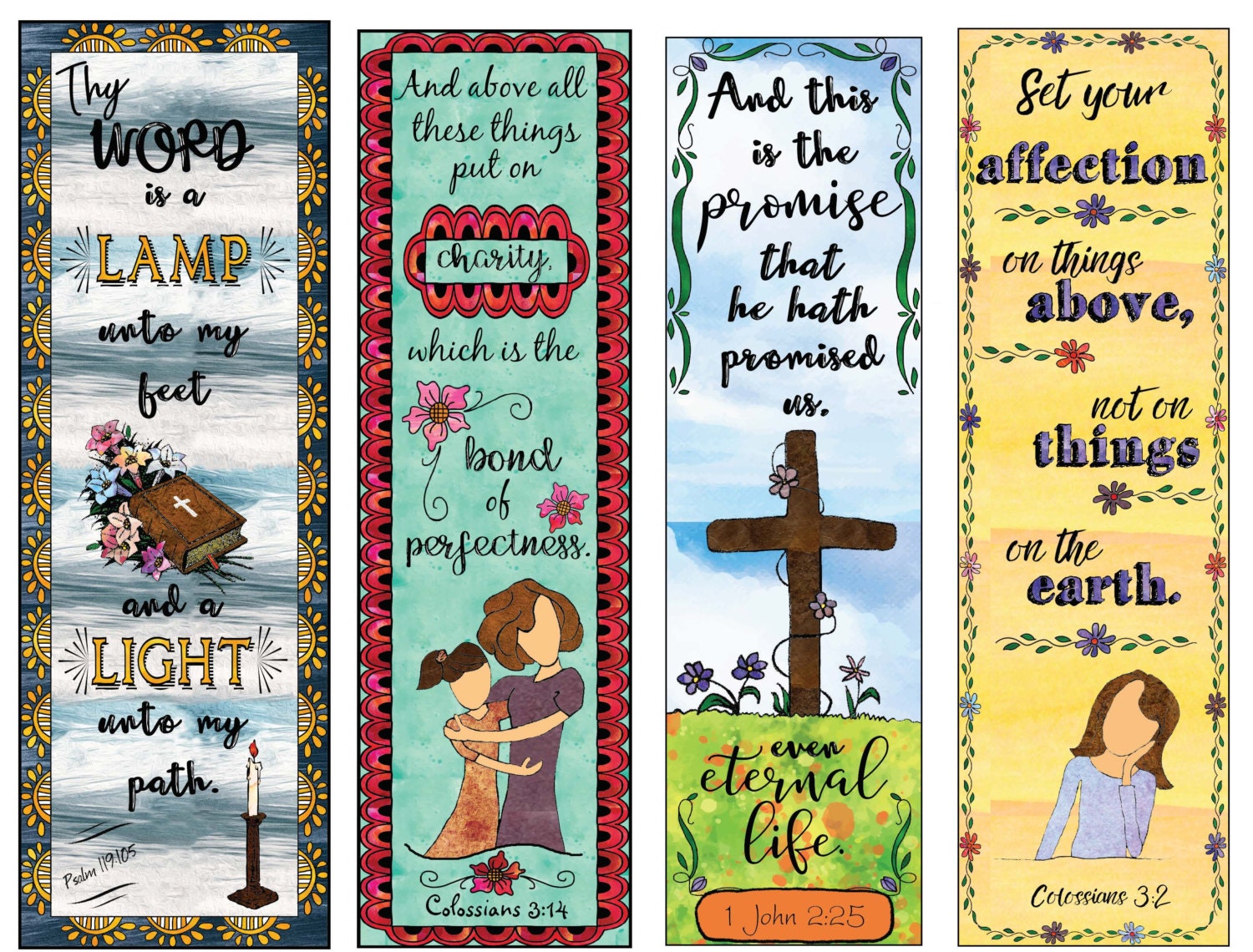 Cadeaux Chrétiens, Cahiers Et Signets Inspirants Avec Versets