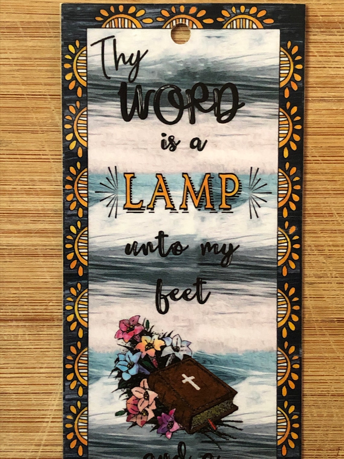 Bible Verse Bookmark Psalm 119:105 handmade WITHOUT | Etsy