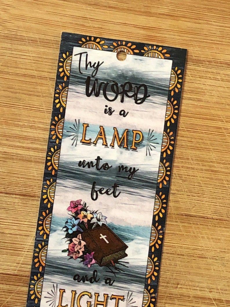 Bible Verse Bookmark Psalm 119:105 handmade WITHOUT | Etsy