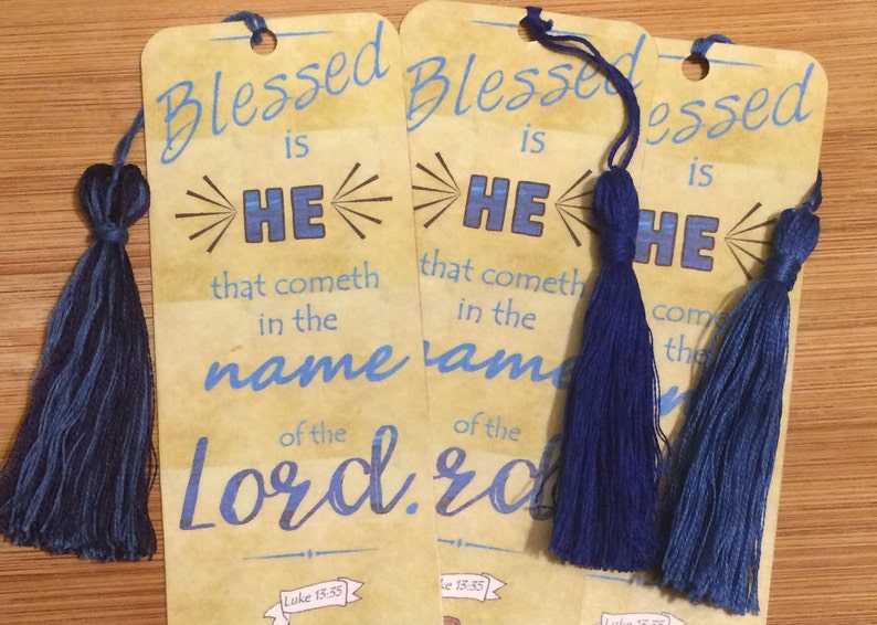 Bible Verse Bookmark Luke 1335 handmade WITH tassel Etsy