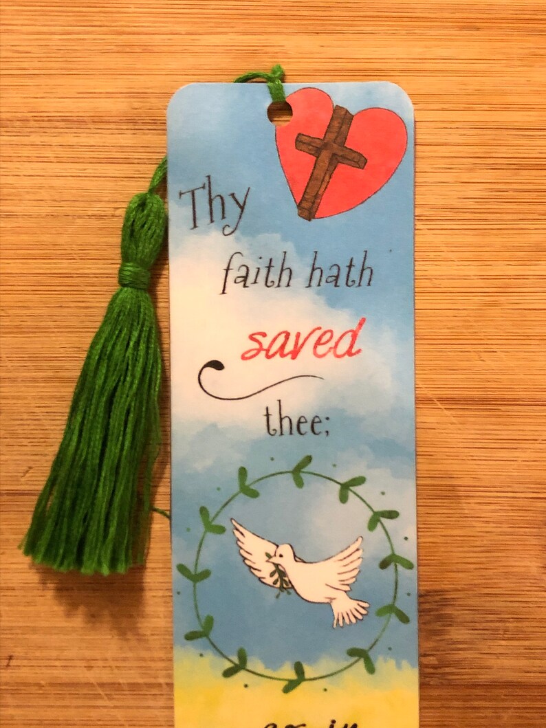 Bible Verse Bookmark Luke 750 handmade WITH tassel Etsy