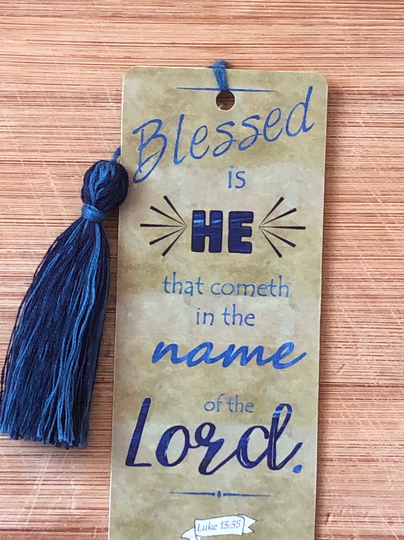 Bible Verse Bookmark Luke 1335 handmade WITH tassel Etsy