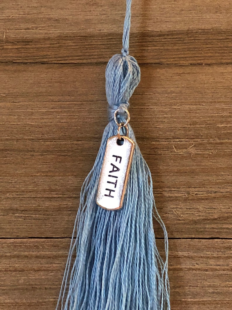 Bible Verse Bookmark Proverbs 35a KJV trust in the Lord With Charm and Handmade Tassel Unique