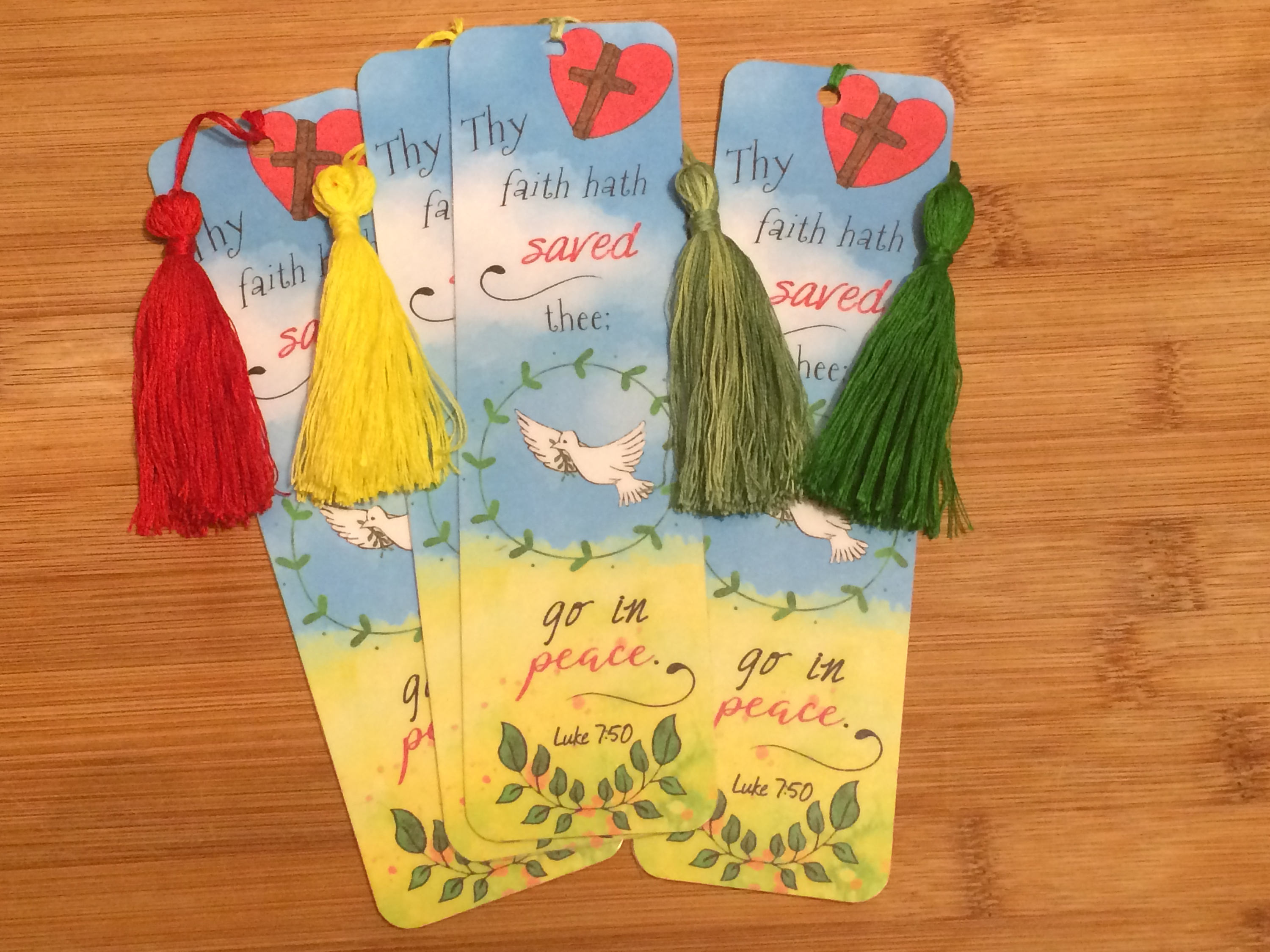 Bible Verse Bookmark Luke 750 handmade WITH tassel Etsy