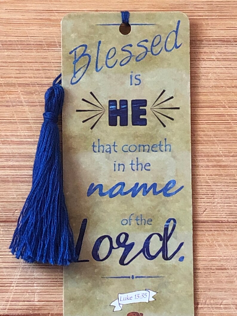 Bible Verse Bookmark Luke 1335 handmade WITH tassel Etsy