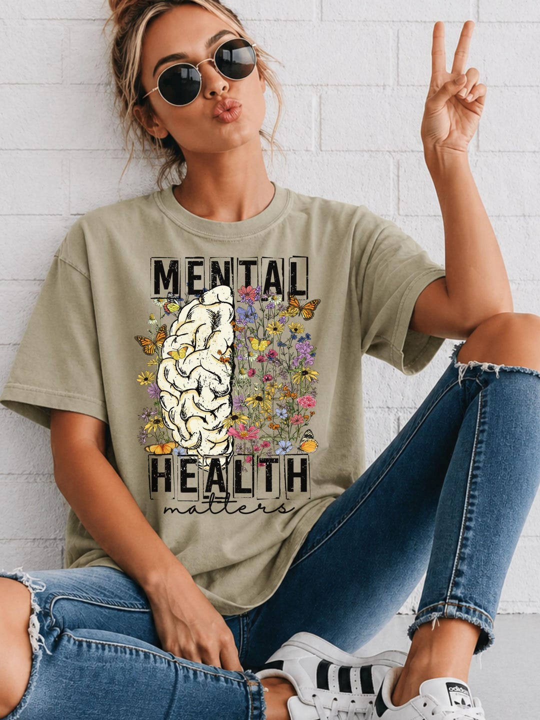 Mental Health Matters Shirt, Comfort Colors Aesthetic Tee, Positive ...