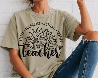 Sunflower Teacher Comfort Colors Shirt